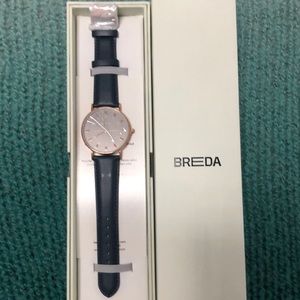 Breda baby blue leather watch